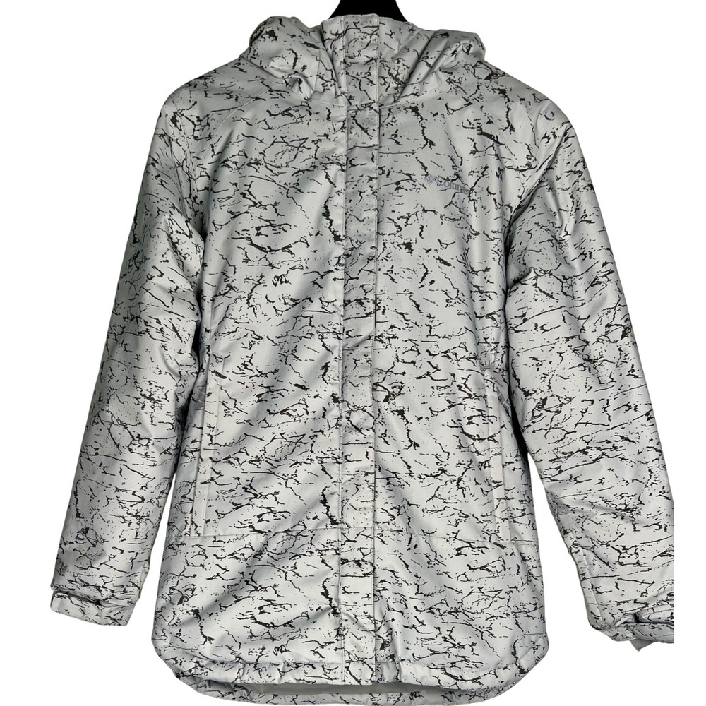 Columbia Youth XL 18/20 White Gray Marble Omni-Heat Winter Ski Jacket Outgrown